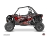 Kit Déco Portes Origine Basses Evil SSV Polaris RZR 1000 Turbo 2015-2019 Gris Rouge