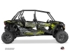 Polaris RZR 1000 Turbo 4 doors UTV Evil Graphic Kit Grey Green