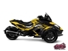 Can Am Spyder RS Roadster Factory Graphic Kit Yellow