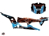 Polaris RZR 1000 4 doors UTV Faster Graphic Kit Orange Blue