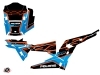 Polaris RZR 1000 Turbo UTV Faster Graphic Kit Orange Blue