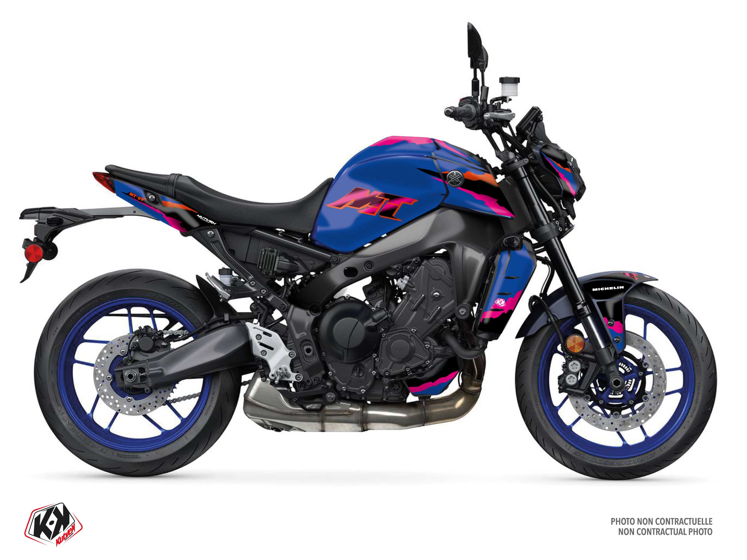Kit Déco Moto Fifty Yamaha Mt 09 Bleu