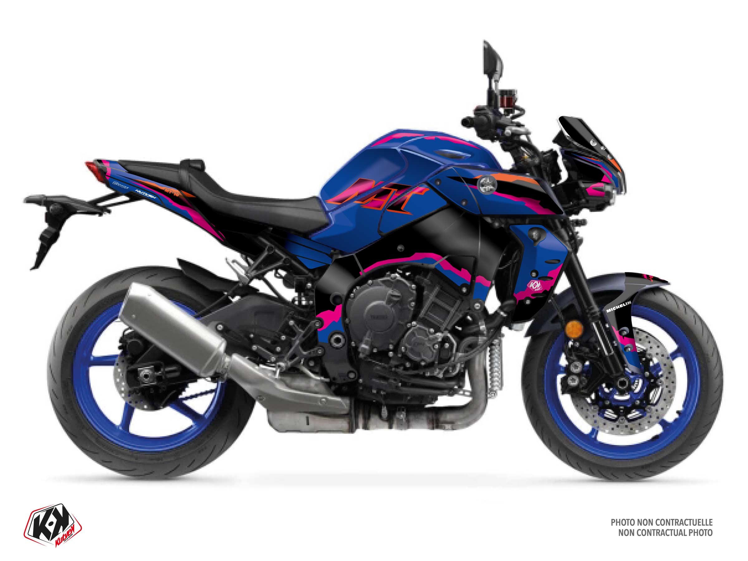 Kit Déco Moto Fifty Yamaha Mt 10 Bleu