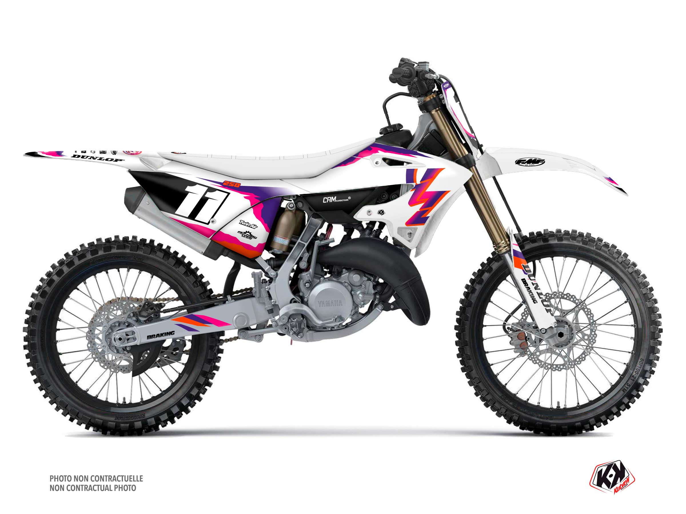 Kit Déco Motocross Fifty Yamaha Yz 125 Blanc