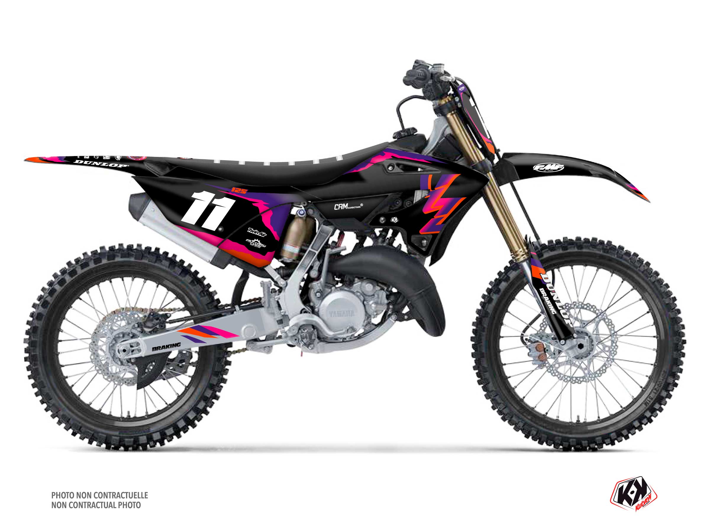 Kit Déco Motocross Fifty Yamaha Yz 125 Noir