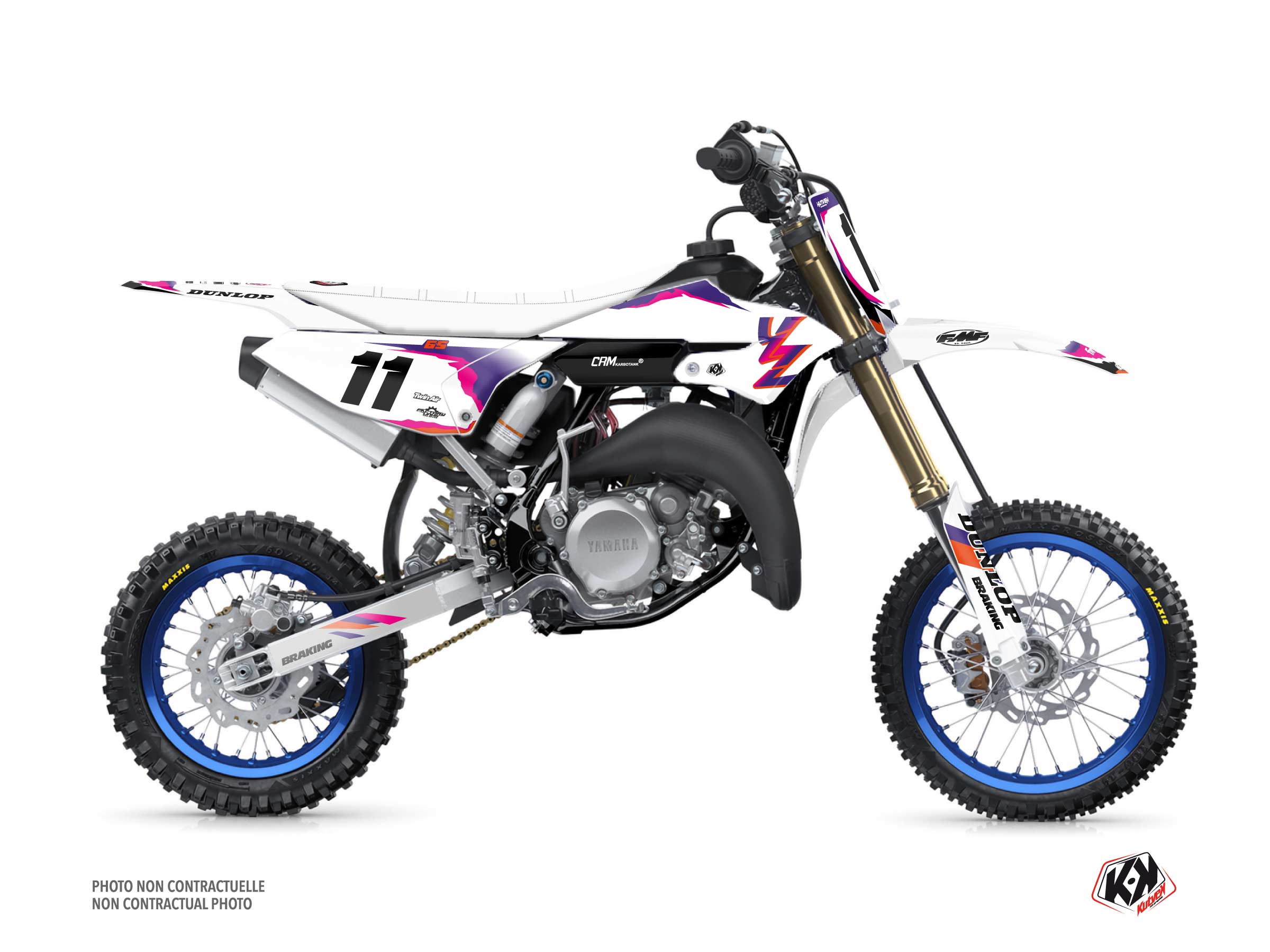 Kit Déco Motocross Fifty Yamaha Yz 65 Blanc