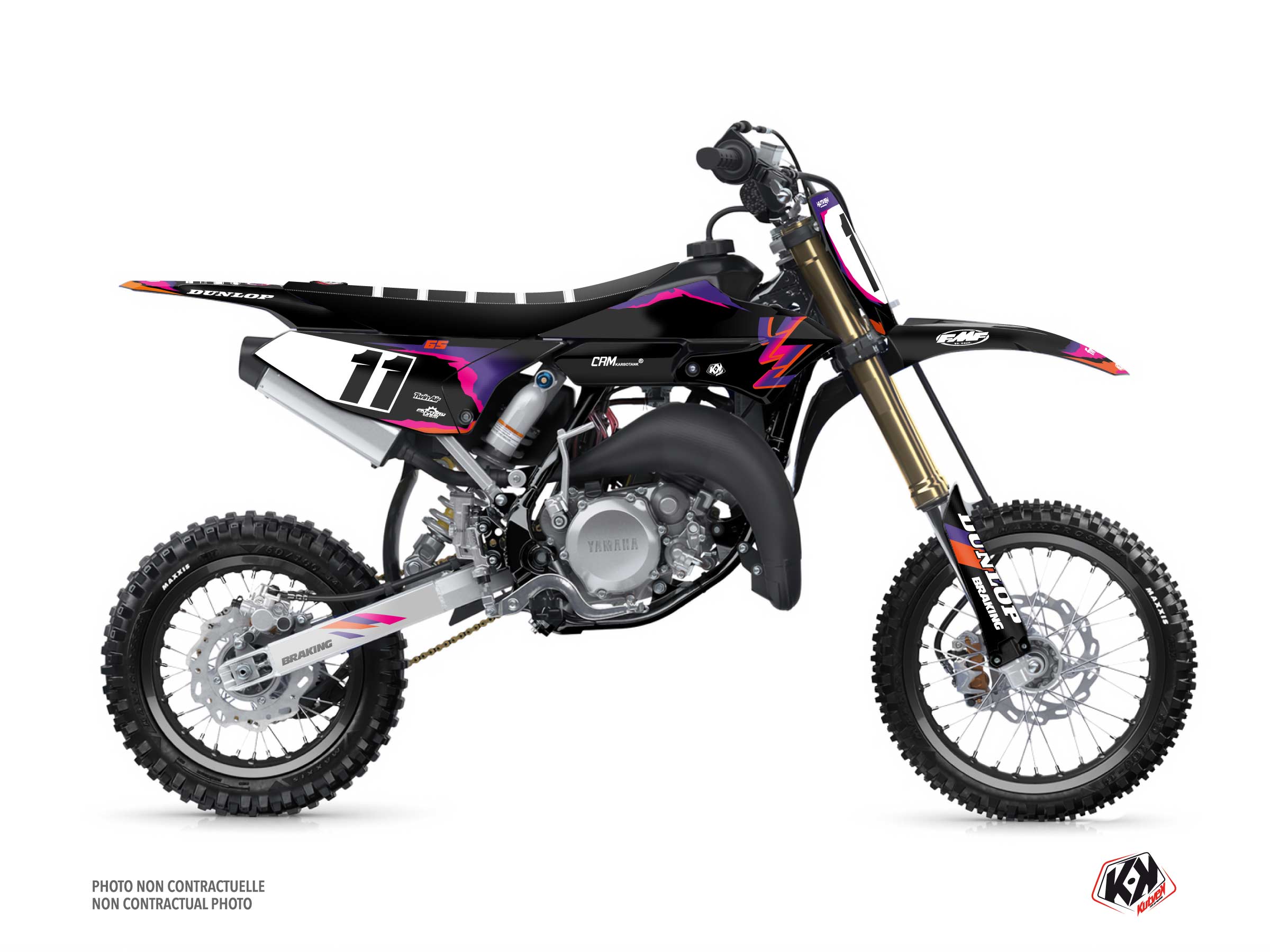 Kit Déco Motocross Fifty Yamaha Yz 65 Noir