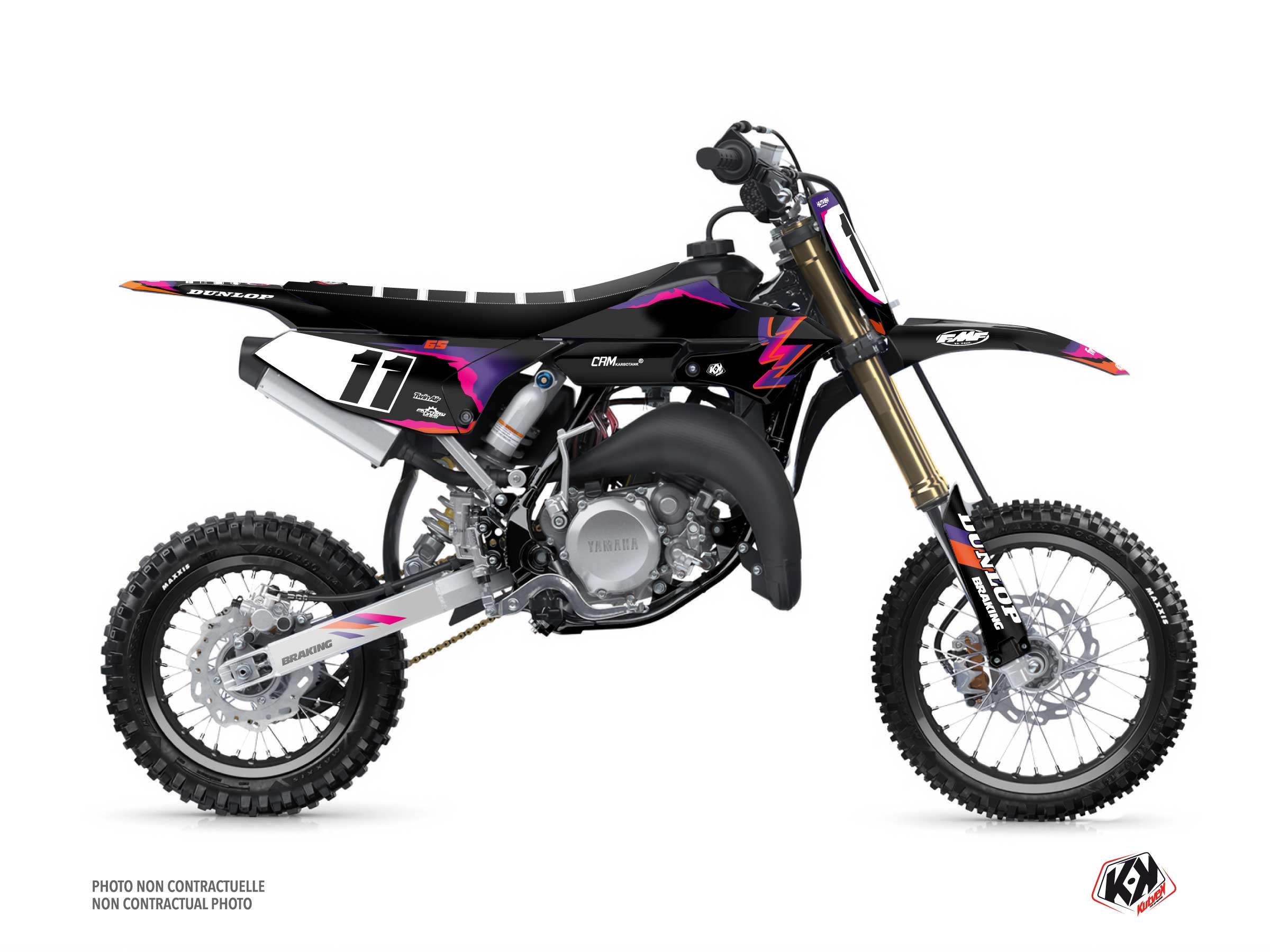 Yamaha Yz 65 Dirt Bike Fifty Graphic Kit Black