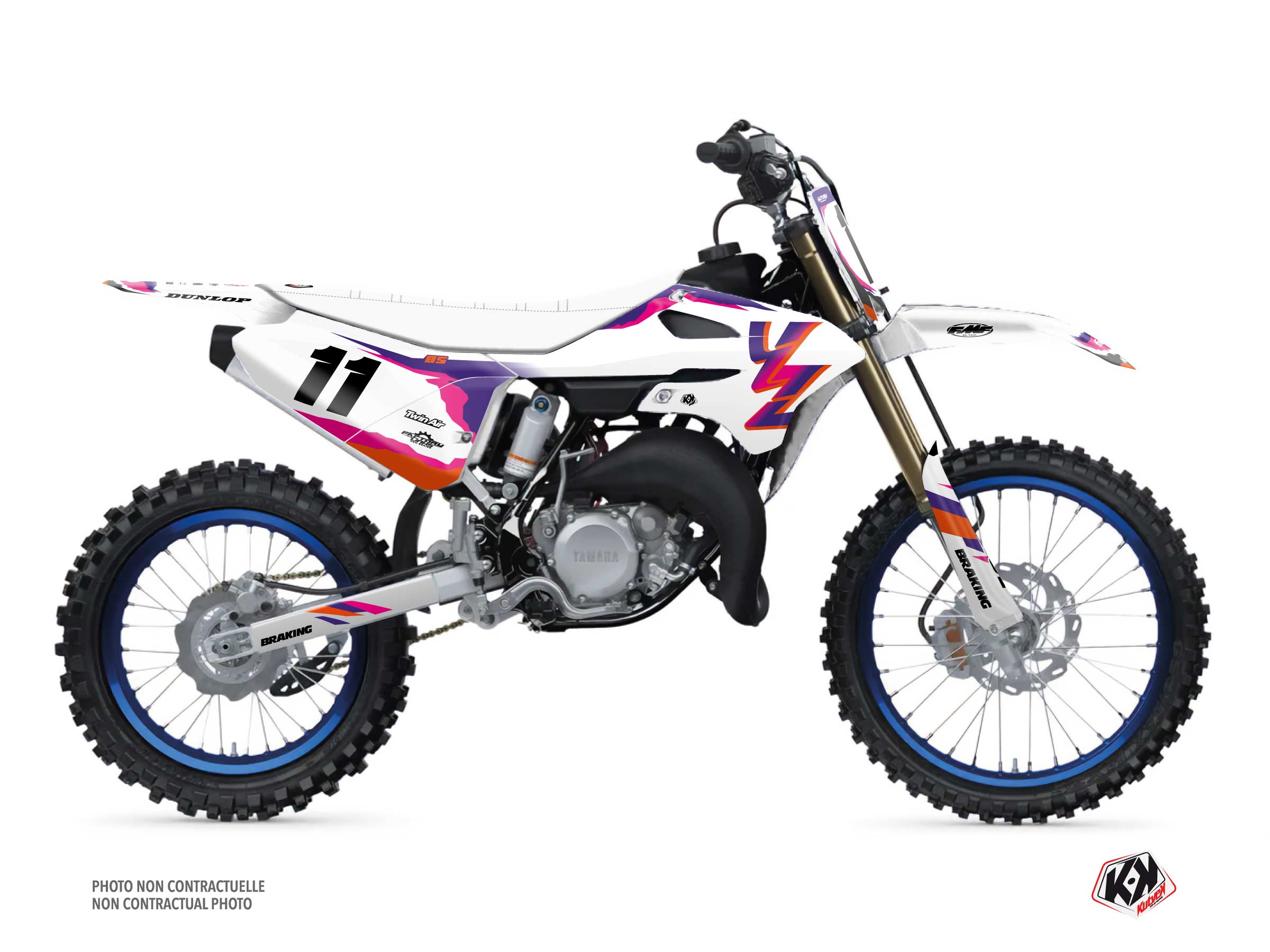 Yamaha Yz 85 Dirt Bike Fifty Graphic Kit White - Kutvek Kit Graphik