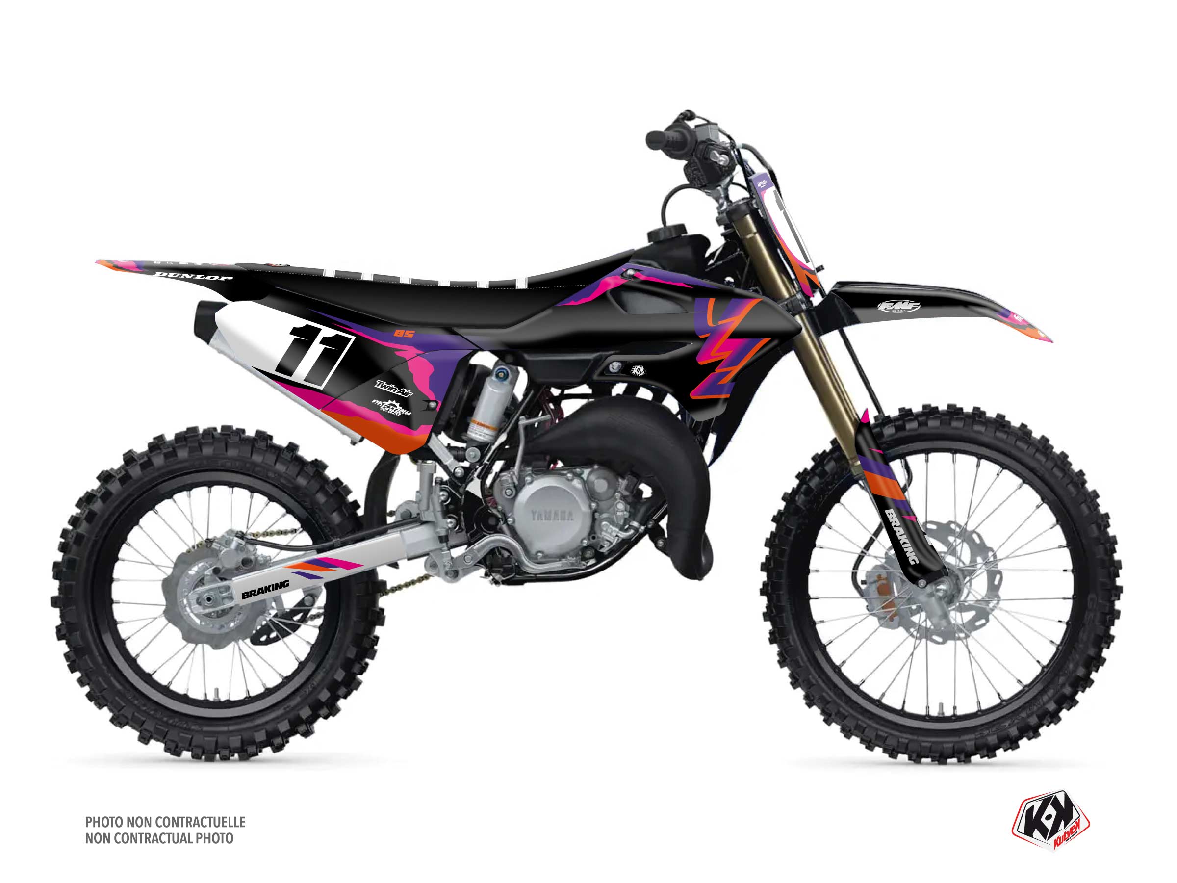 Yamaha Yz 85 Dirt Bike Fifty Graphic Kit Black