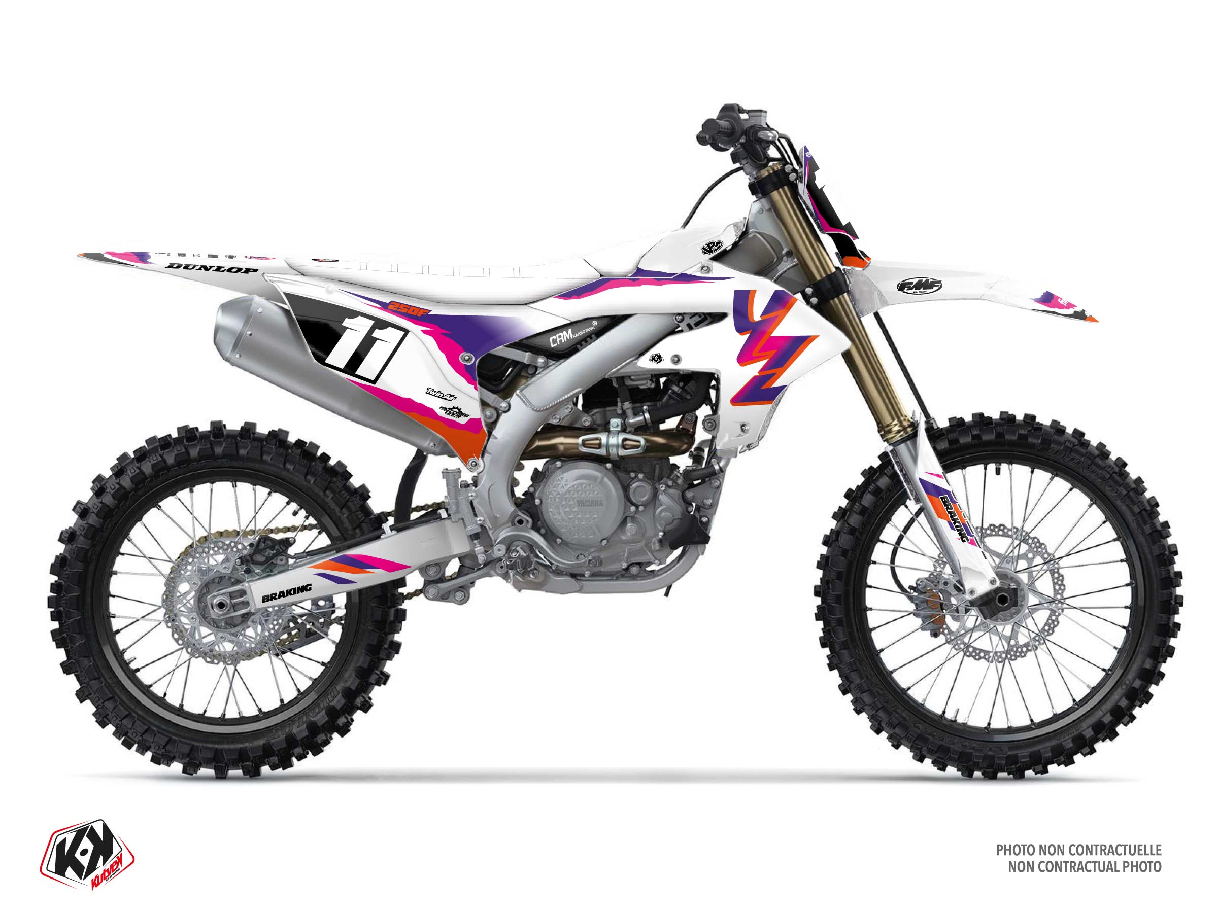 Kit Déco Motocross Fifty Yamaha Yz 250 F Blanc