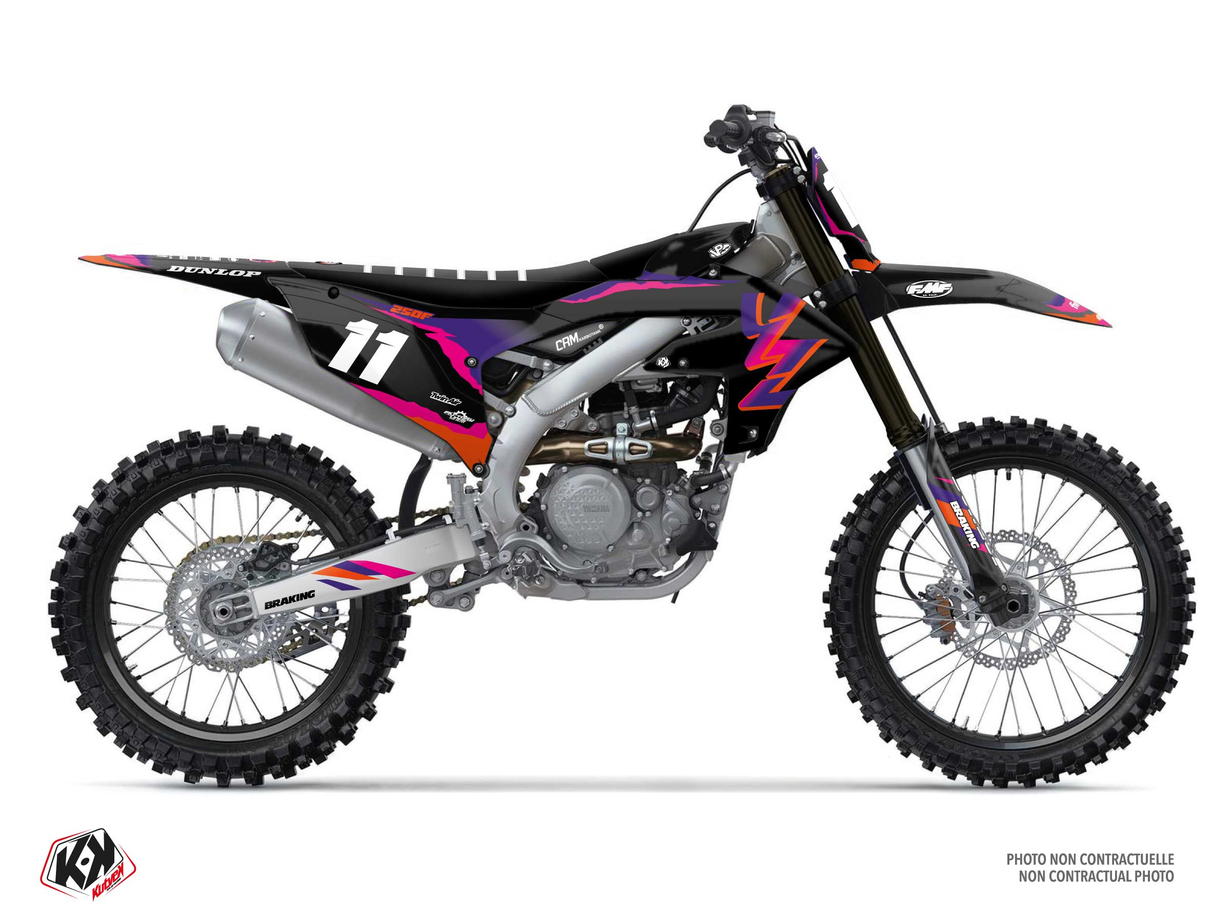 Kit Déco Motocross Fifty Yamaha Yz 250 F Noir