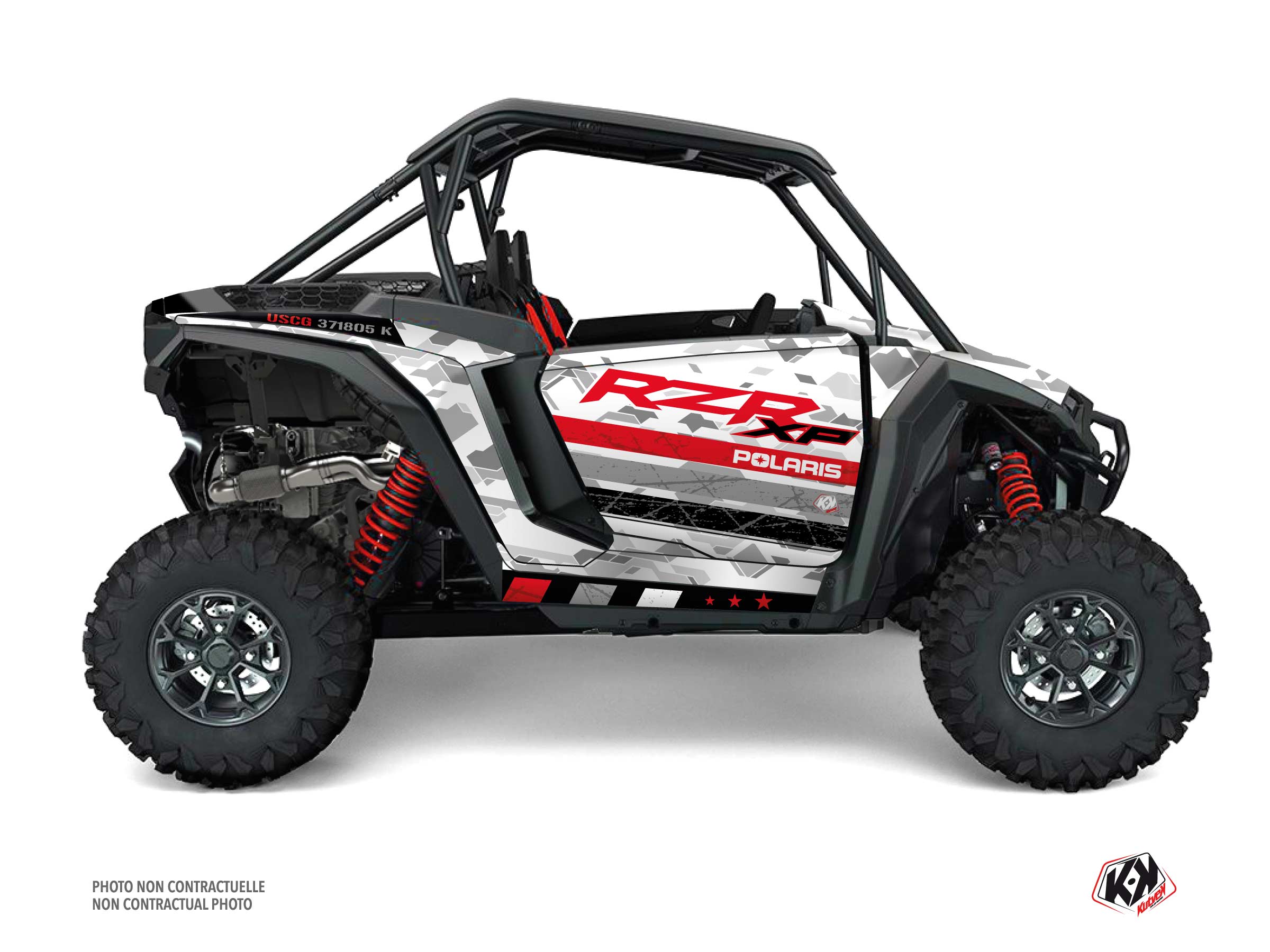 Polaris Rzr Xp Utv Force Graphic Kit White