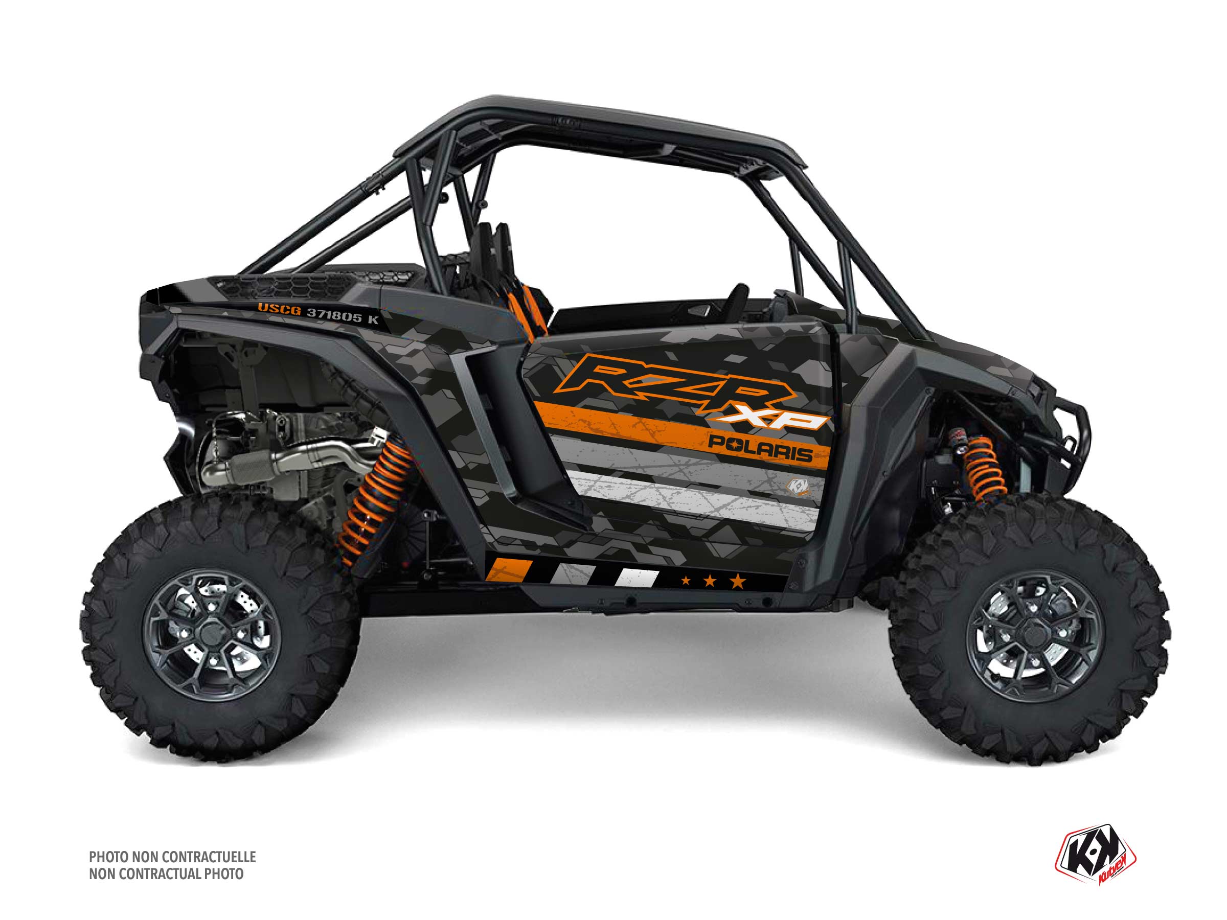 Polaris Rzr Xp Utv Force Graphic Kit Orange