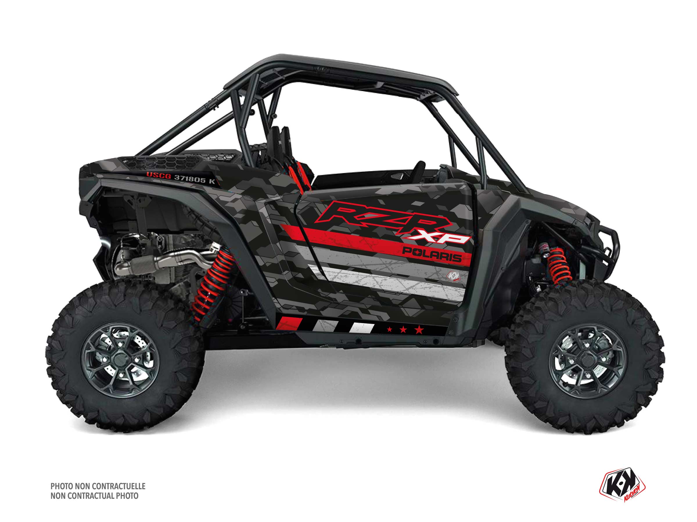 Polaris Rzr Xp Utv Force Graphic Kit Red Full