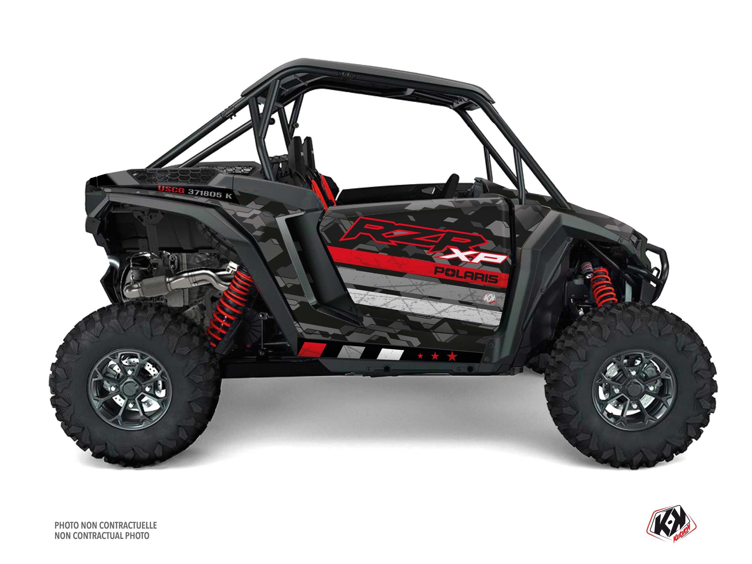 Polaris Rzr Xp Utv Force Graphic Kit Red