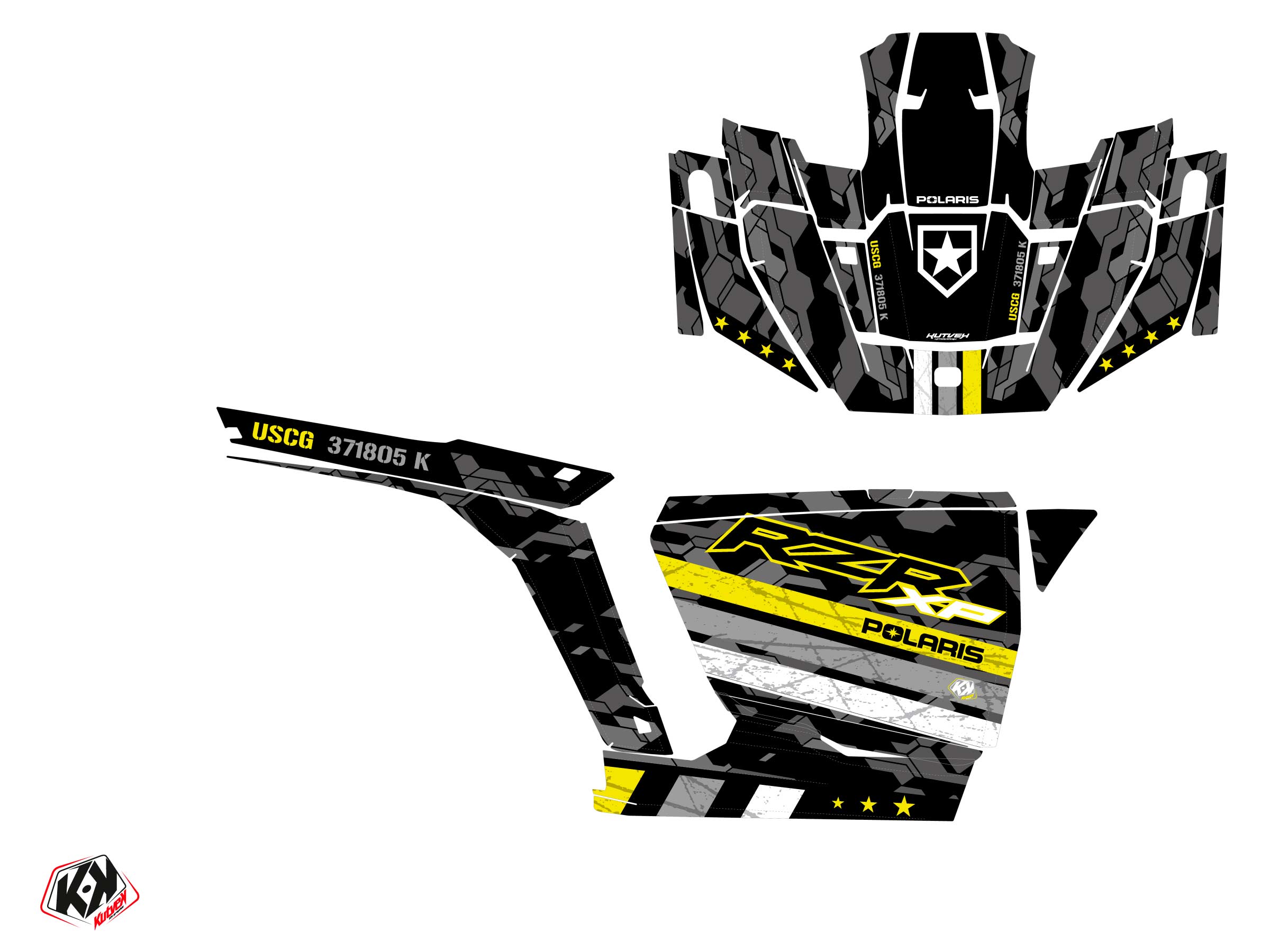 Kit Déco Ssv Force Polaris Rzr Xp Vert/neon