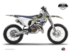 Kit Déco Moto Cross Freegun Eyed Husqvarna TC 125 Bleu Jaune LIGHT