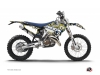 Husqvarna 125 TE Dirt Bike Freegun Eyed Graphic Kit Blue Yellow