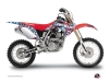 Kit Déco Moto Cross Freegun Eyed Honda 125 CR Rouge Bleu