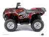 Yamaha 125 Grizzly ATV Freegun Eyed Graphic Kit Red