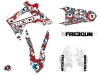 Honda 250 CRF Dirt Bike Freegun Eyed Graphic Kit Red Blue LIGHT