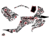 Suzuki 250 LTZ ATV Freegun Eyed Graphic Kit Grey Red