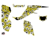 Suzuki 400 LTZ ATV Freegun Eyed Graphic Kit Yellow