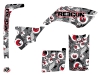 Yamaha Breeze ATV Freegun Eyed Graphic Kit Red