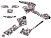 Can Am Outlander 500-650-800 MAX ATV Freegun Eyed Graphic Kit Grey Red