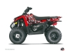 Polaris Scrambler 500 ATV Freegun Eyed Graphic Kit Red Grey
