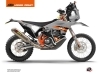 KTM 450 Rally Dirtbike Gear Graphic Kit Grey Orange