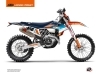 Kit Déco Moto Cross Genesis KTM EXC-EXCF Bleu