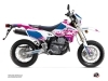 Kit Déco Moto Cross Grade Suzuki DRZ 400 SM Rose Bleu