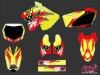 Suzuki 250 RM Dirt Bike Graff Graphic Kit