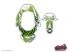 Stickers Tour de cou Leatt Brace Dirt Bike Graff Graphic Kit Green