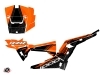 Polaris RZR 1000 Turbo UTV Graphite Graphic Kit Orange