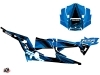 Polaris RZR 1000 Turbo 4 doors UTV Graphite Graphic Kit Blue