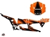 Polaris RZR 1000 Turbo 4 doors UTV Graphite Graphic Kit Orange