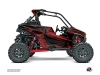 Polaris RZR RS1 UTV Graphite Graphic Kit Black Red FULL