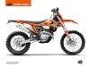 Kit Déco Moto Cross Gravity KTM EXC-EXCF Orange Sable