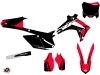 Honda 250 CRF Dirt Bike Halftone Graphic Kit Black Red