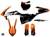 KTM 250 SXF Dirt Bike Halftone Graphic Kit Black Orange