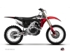 Honda 450 CRF Dirt Bike Halftone Graphic Kit Black Red