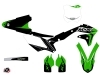 Kit Déco Moto Cross Halftone Kawasaki 450 KXF Noir Vert