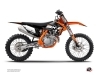 KTM 450 SXF Dirt Bike Halftone Graphic Kit Black Orange