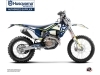 Kit Déco Moto Cross Heritage Husqvarna 250 FE Bleu Blanc