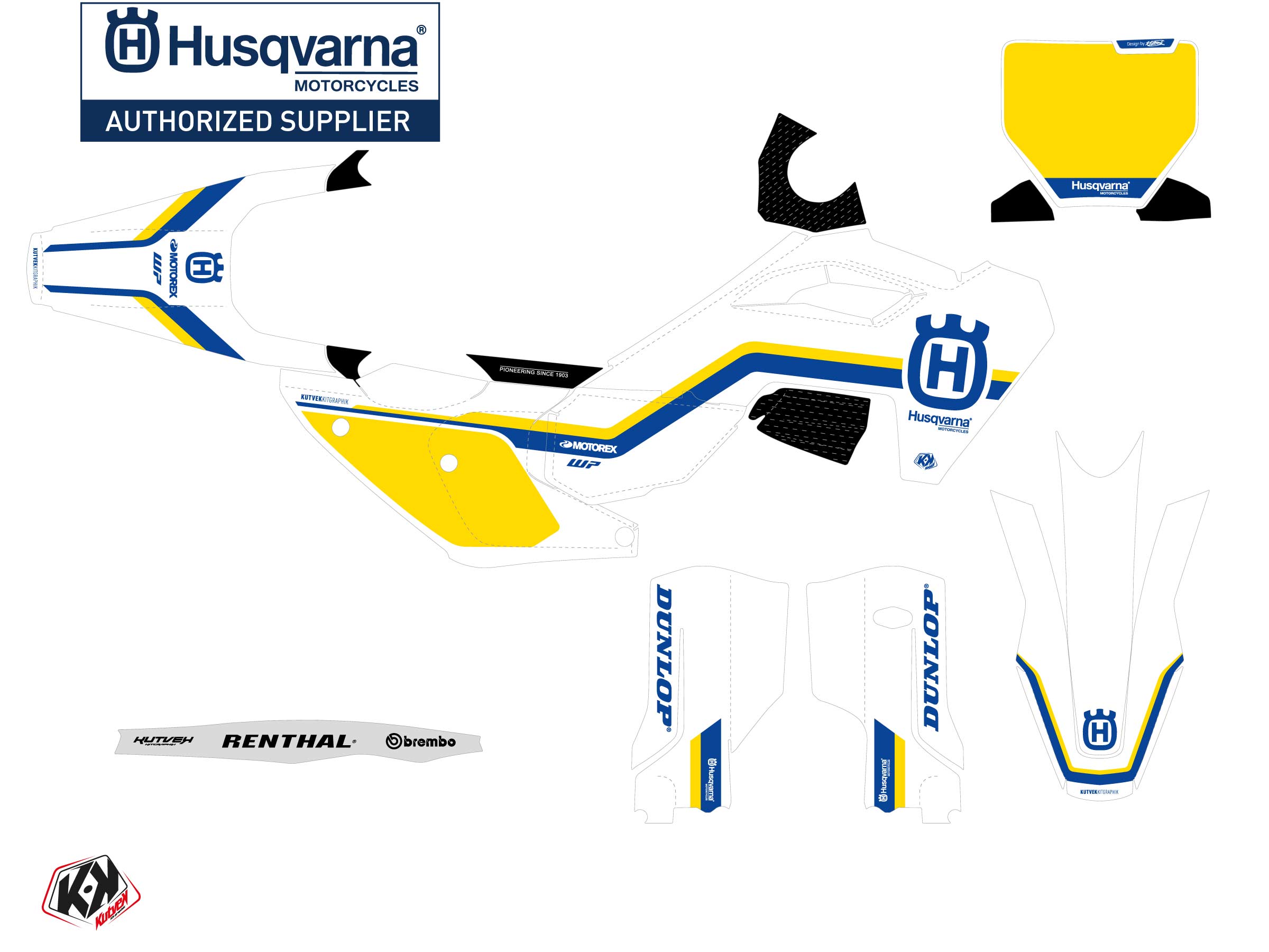Husqvarna Fc 350 Dirt Bike Heritage K23 Graphic Kit
