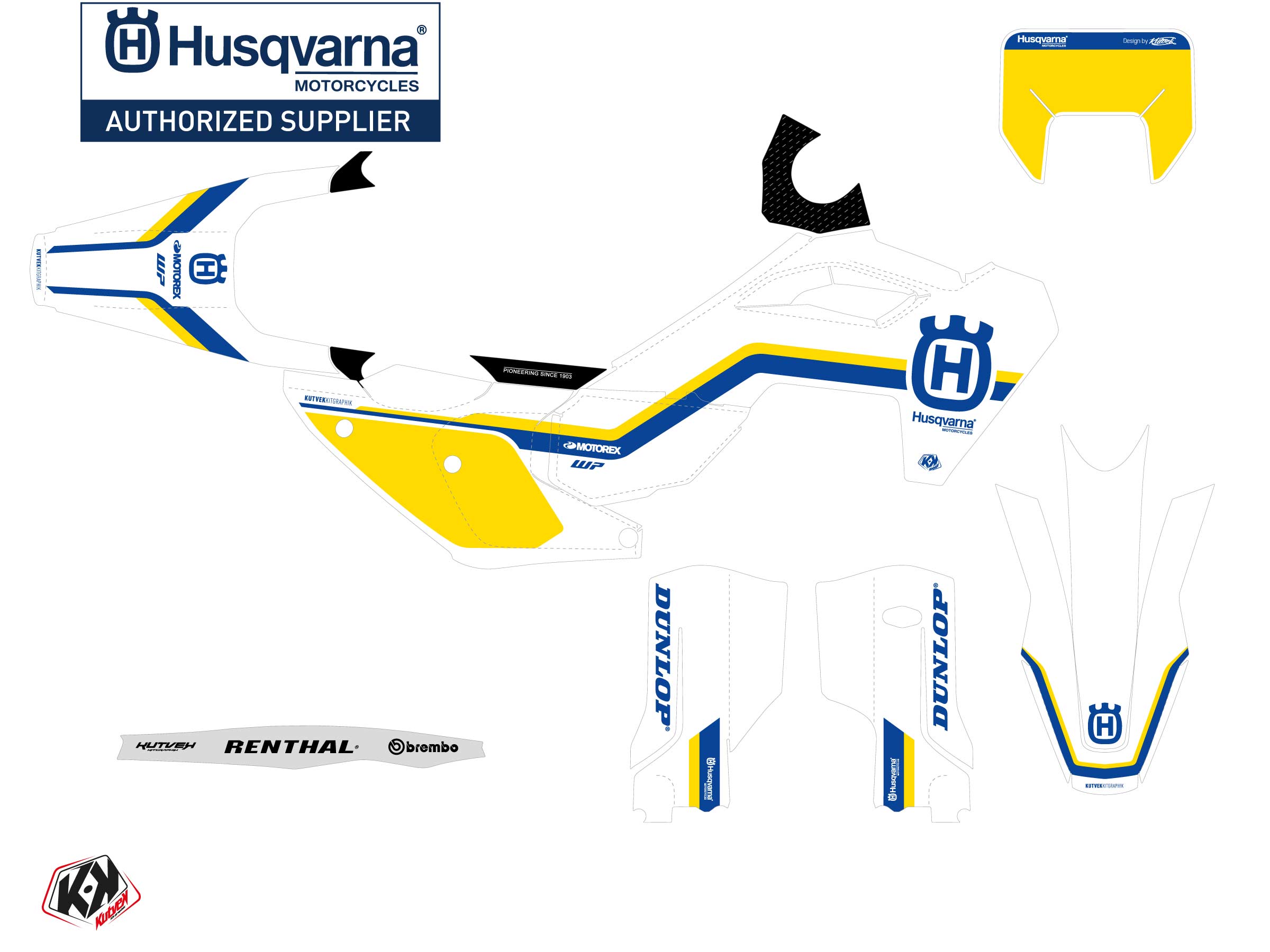 Kit Déco Motocross Heritage K23 Husqvarna Fe 250