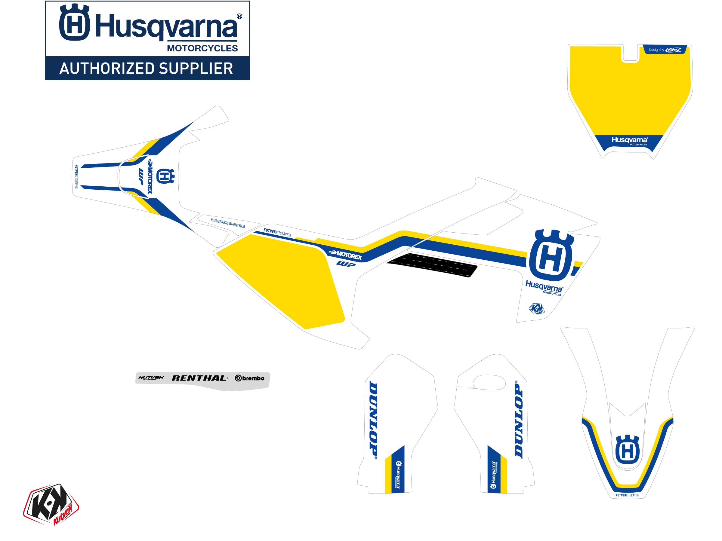 Kit Déco Motocross Heritage K23 Husqvarna Tc 50